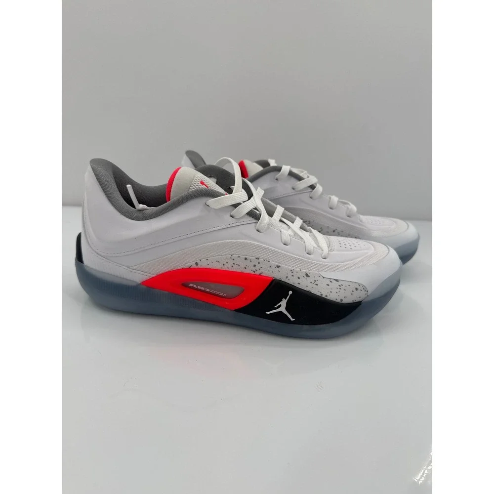 Jordan Zion 3 White Black Bright Crimson Basketball Shoes FB1802-103 Mens 8.5